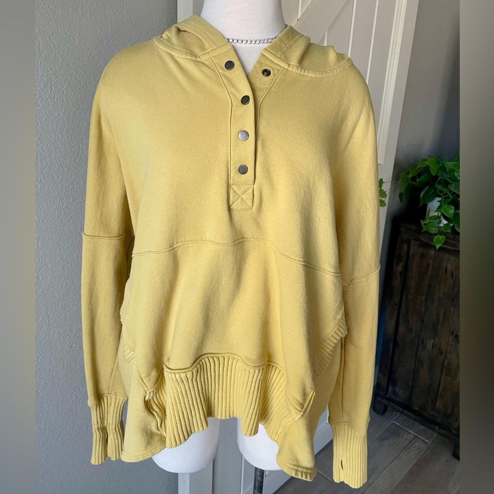 Yellow Solid Honey Dove Pullover Hoodie